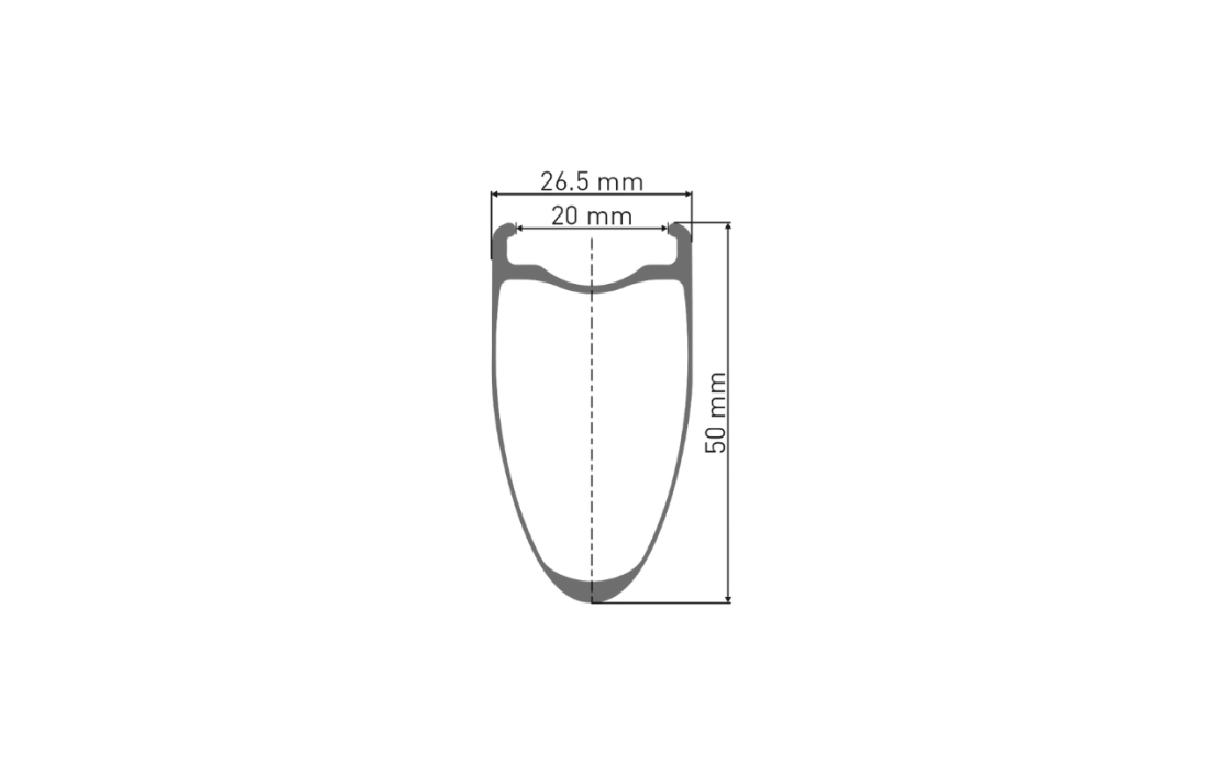Roue arrière DT SWISS ARC 1400 50MM / DISQUE CL...