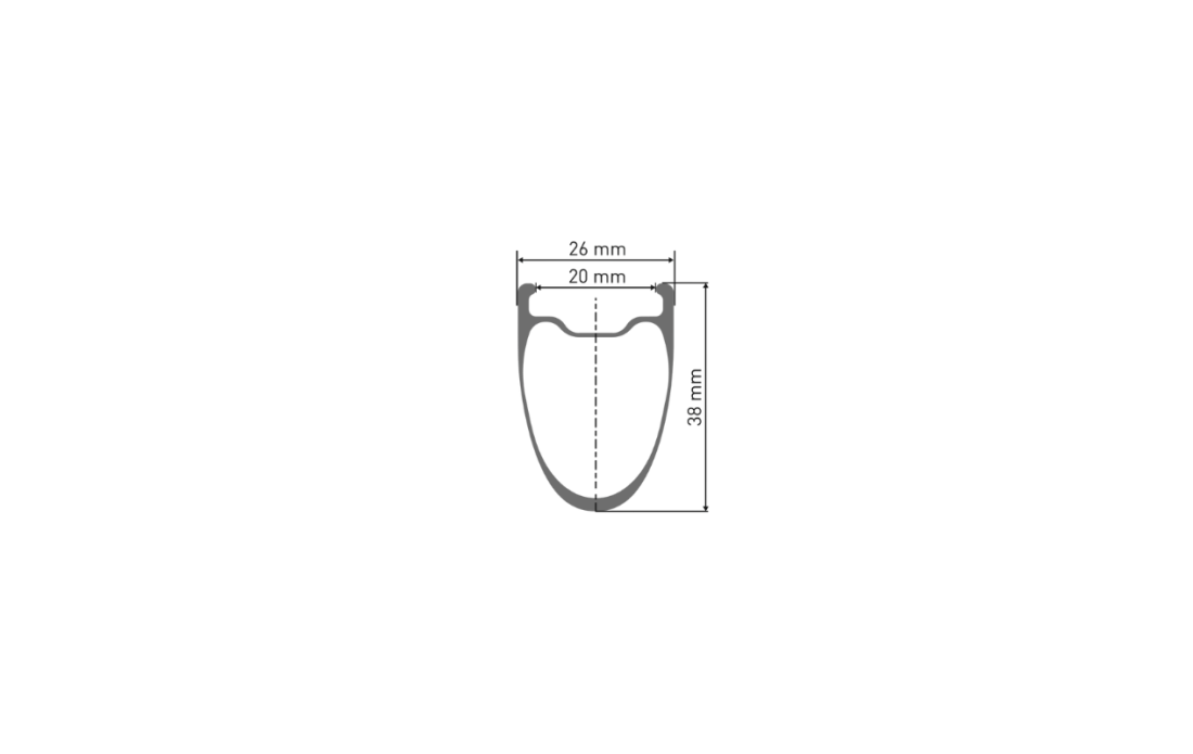 Roue avant DT SWISS ARC 1400 38 mm / DISQUE CL