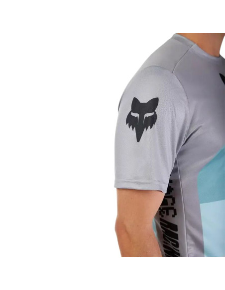 Maillot manches courtes FOX Ranger Gris/ Bleu