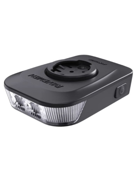 Eclairage avant Ravemen sur compteur Garmin FR500