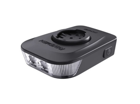 Eclairage avant Ravemen sur compteur Garmin FR500