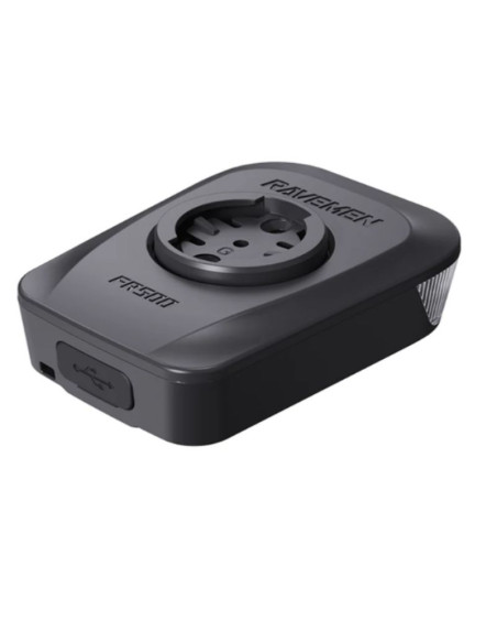 Eclairage avant Ravemen sur compteur Garmin FR500