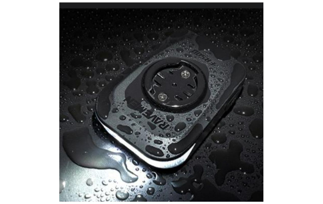Eclairage avant Ravemen sur compteur Garmin FR500