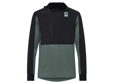 Sweat capuche FOX Defend Thermal Noir / Vert Sauge