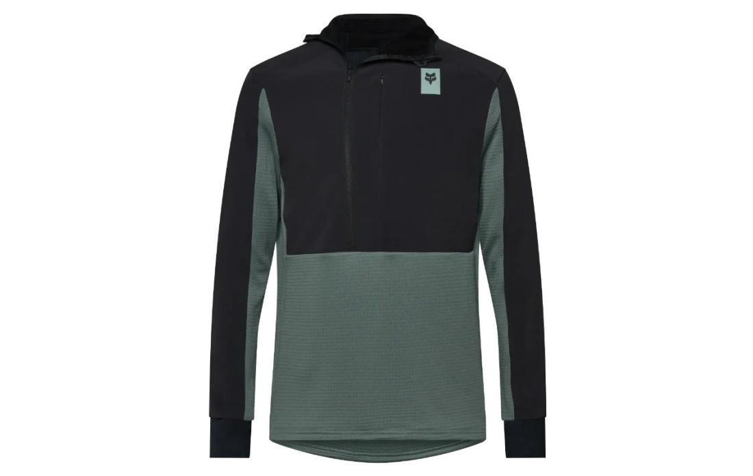 Sweat capuche FOX Defend Thermal Noir / Vert Sauge