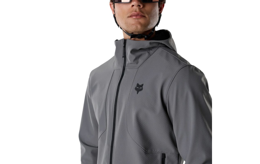 Veste à capuche VTT FOX Ranger Fire Gris étain