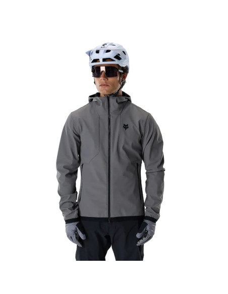 Veste à capuche VTT FOX Ranger Fire Gris étain