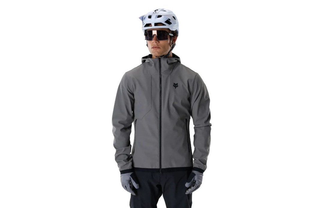 Veste à capuche VTT FOX Ranger Fire Gris étain