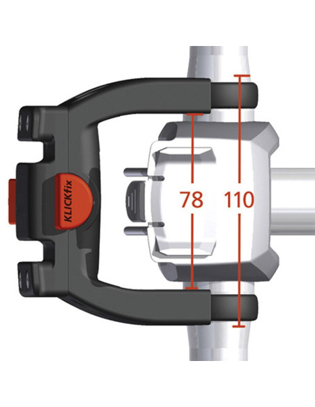 Support de guidon Klickfix 0211EB