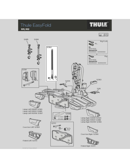 Sangle de roue porte-vélo Thule EF 931-932