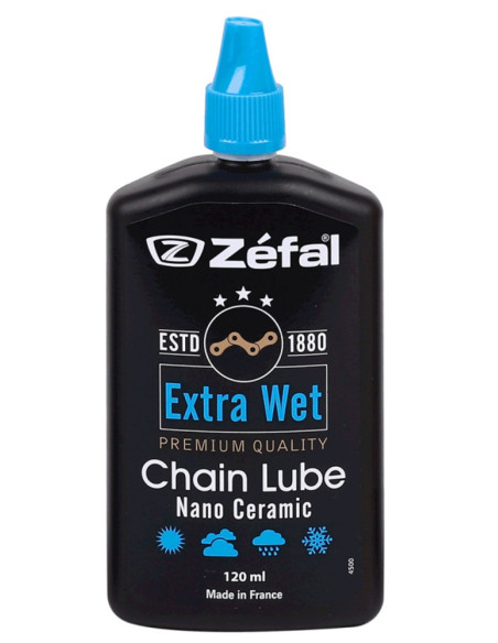 Huile chaîne vélo Zéfal Extra Wet Lub - 120 ml